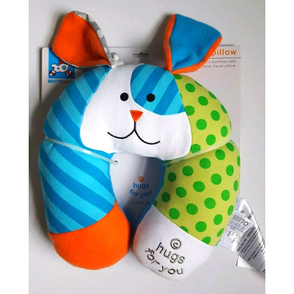Romero Britto sunny the puppy travel neck pillow